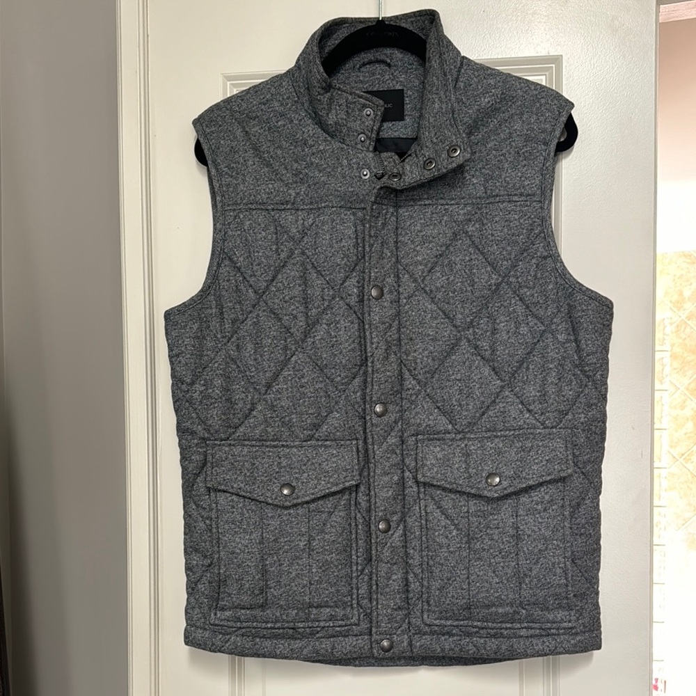 Men's Banana Republic Gray Quilted Vest